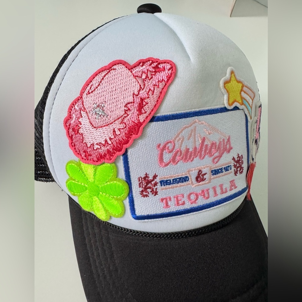 Trucker Hat with fun Country Western Patches - Picture 6 of 8